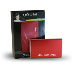 Ixium Xtore Orion red 2.5" USB 2.0 - SATA
