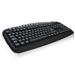 Tastatur Multimedia Ixium SYNC USB schwarzes