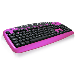 Tastatur Multimedia Ixium SYNC USB rosafarben